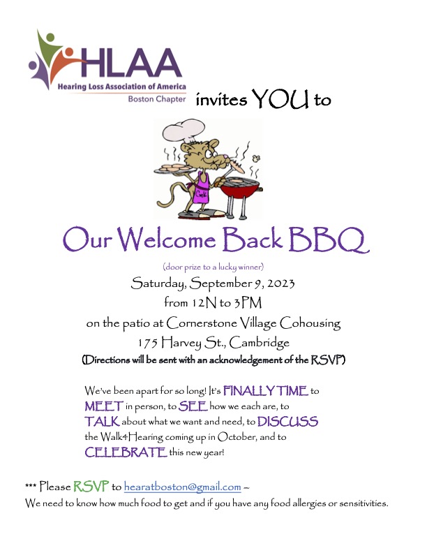 BBQ flyer for September 9, 2023 from 12-3 PM